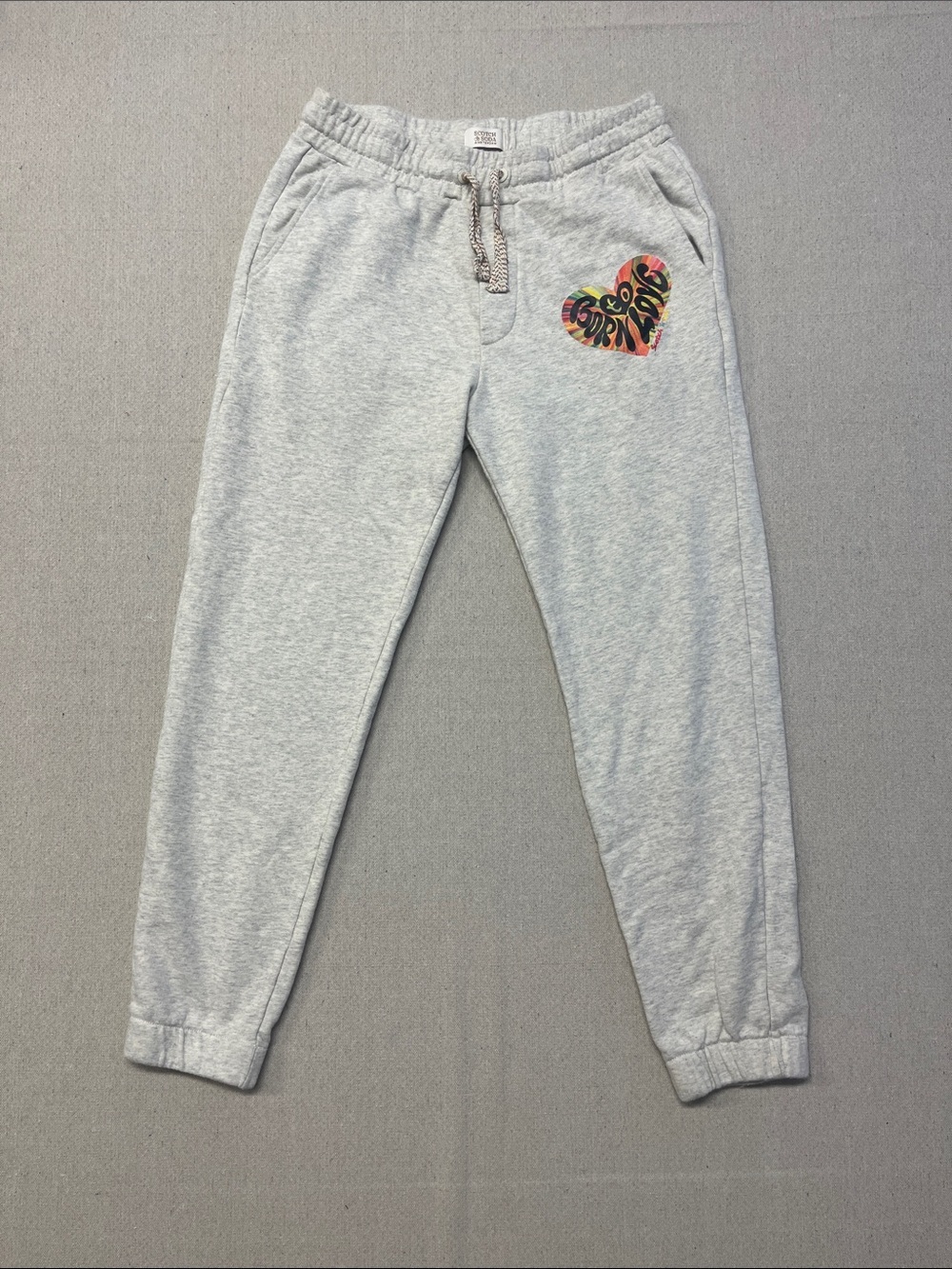 Scotch & Soda Amsterdam Graphic Heart Jogger Sweatpants Gray Medium
